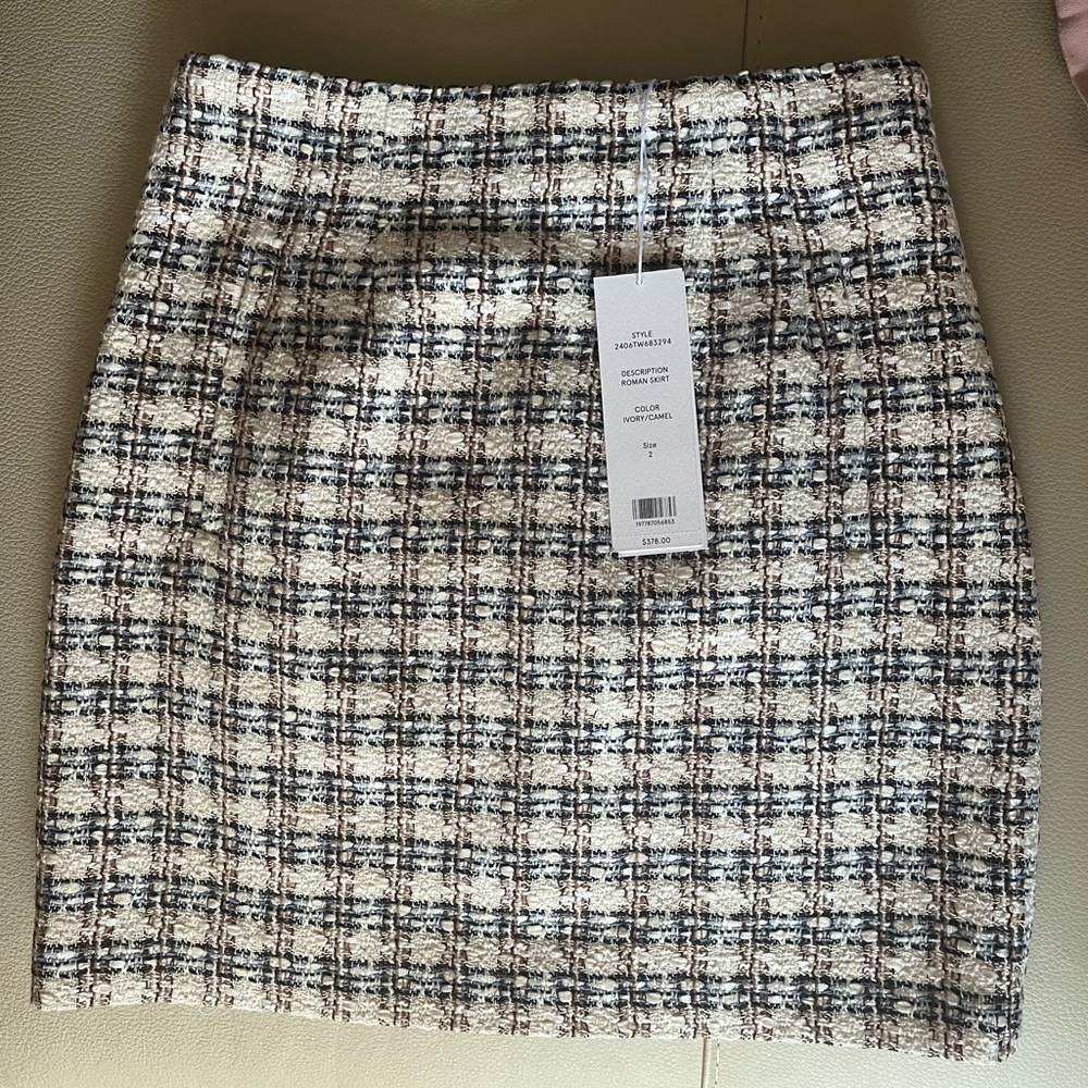 Veronica Beard Tweed Roman Skirt